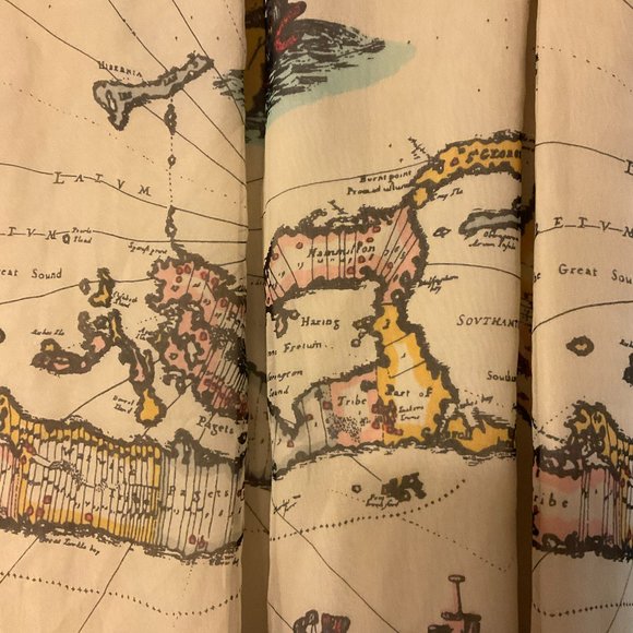 Vintage Map Print Skirt - Picture 5 of 9